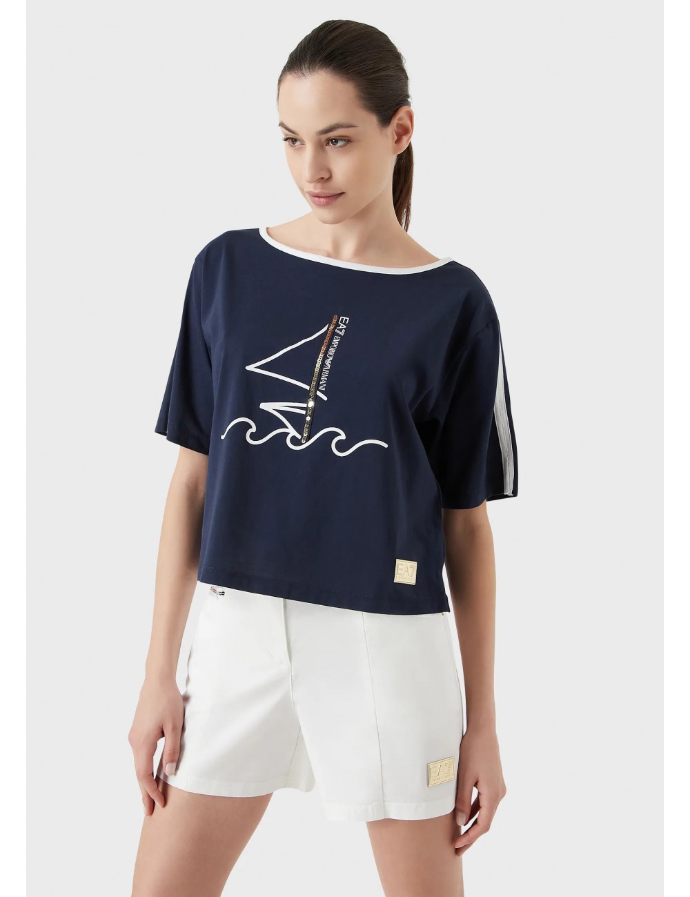 3LTT35 T SHIRT DONNA EA7 EMPORIO ARMANI MAGLIA MAGLIETTA WOMAN CON 