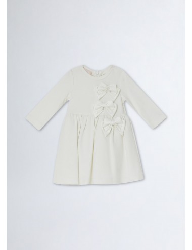 HF3021 ABITO CON FIOCCHETTI LIU JO KIDS VESTITO BAMBINA KID ABITINO NEONATA