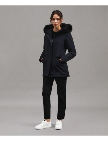 DONNET KL FUR NERO PARKA PEUTEREY CON PELLICCIA GIUIBBOTTO DONNA GIACCA SLIM