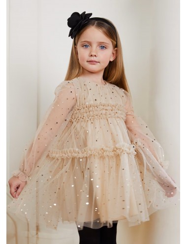 533 VESTITO ABEL E LULA BAMBINA ABITO TULLE STELLE ELEGASNTE CERIMONIA KIDS KID