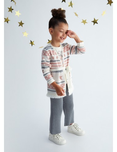 KF4093 MAGLIA APERTA LIU JO GIRL CARDIGAN CON CINTURA BAMBINA KID KIDS SHIRT