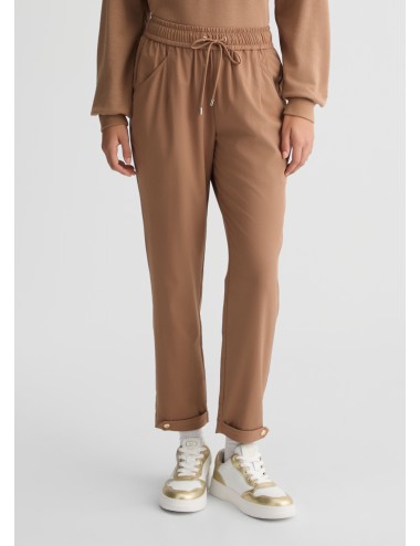 TA5144 PANTALONE DONNA LIU JO PANTALONI CROPPED WOMAN SPORTIVI CON COULISSE