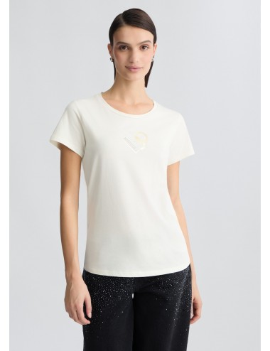 TA5170 M9282 T SHIRT DONNA LIU JO CON LOGO GIROCOLLO MANICA CORTA MAGLIETTA NEW