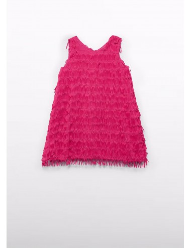 064 VESTITO ABEL E LULA CON FRANGE MAGENTA ABITO DRESS CERIMONIA BAMBINA GIRL
