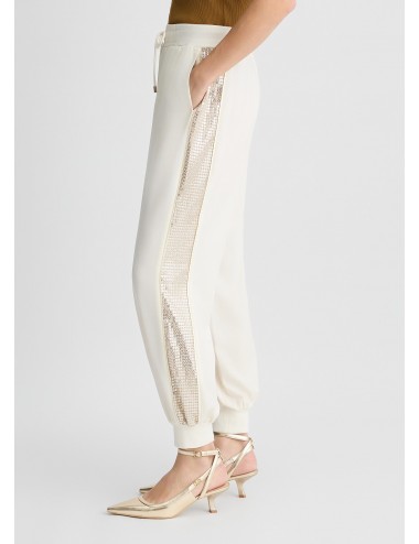TA5264 PANTALONE JOGGING LIU JO DONNA PANTALONI CON PAILLETTES WOMAN SPORTIVI