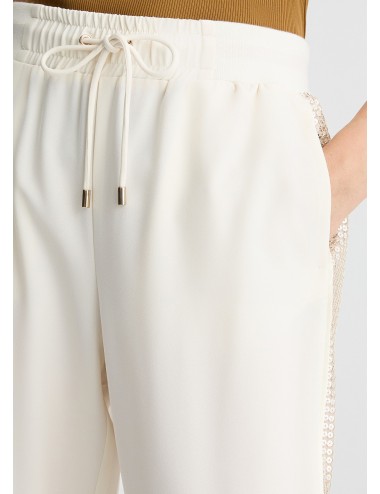 TA5264 PANTALONE JOGGING LIU JO DONNA PANTALONI CON PAILLETTES WOMAN SPORTIVI
