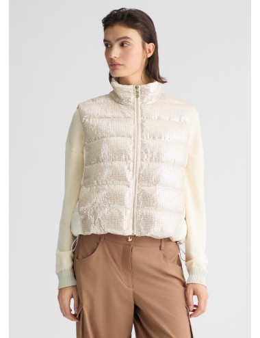 TA5215 GILET CON PAILLETTES LIU JO DONNA SMANICATO GIUBBINO GIUBBOTTO WOMAN