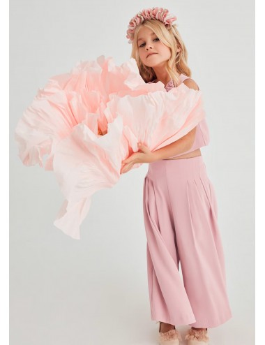 233 COMPLETO ABEL E LULA BAMBINA BLUSA E PANTALONE CERIMONIA ELEGANTE GIRL KIDS