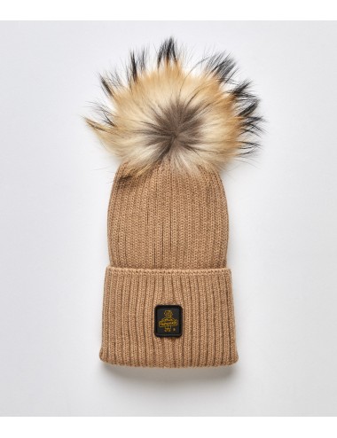 Refrigiwear donna SNOW FLAKE HAT mastice cappello pon pon pelliccia cap NUOVO