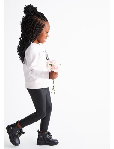 KF3014 R9973 PANTALONE IN JERSEY LUCIDO LIU JO GIRL BAMBINA PANTALONI KIDS