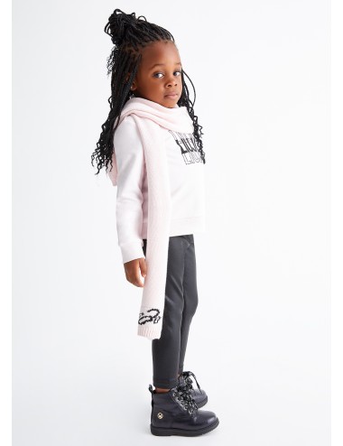 KF3014 R9973 PANTALONE IN JERSEY LUCIDO LIU JO GIRL BAMBINA PANTALONI KIDS