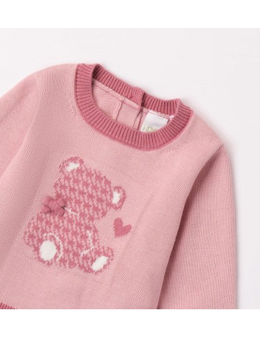 7255 MAGLIA IDO BAMBINA MAGLIONCINO CON BOTTONI E RICAMO BIMBA KIDS SHIRT KIDS