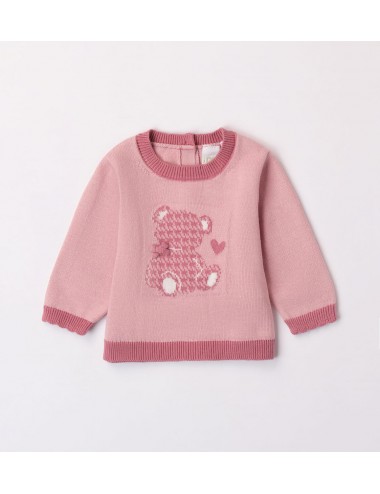 7255 MAGLIA IDO BAMBINA MAGLIONCINO CON BOTTONI E RICAMO BIMBA KIDS SHIRT KIDS