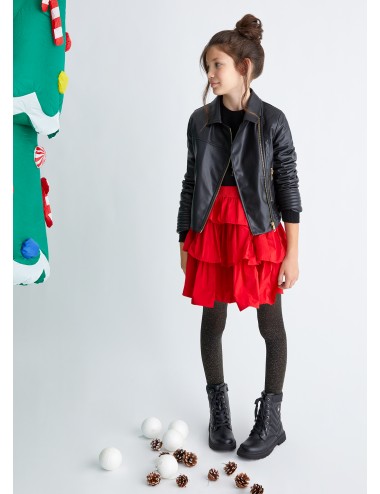 GF3081 GIUBBINO LIU JO GIRL BAMBINA GIUBBOTTO IN ECO PELLE GIACCA TESS. SPALMATO