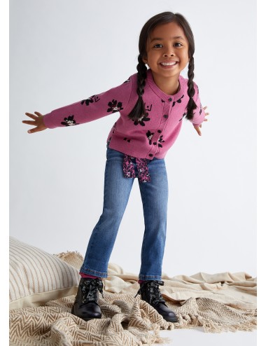 KF3112 JEANS STRAIGHT CON CINTURA LIU JO GIRL PANTALONE DENIM BAMBINA PANTALONI
