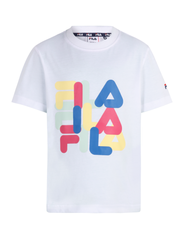 0129 10001 T SHIRT FILA KIDS BAMBINA MAGLIA MAGLIETTA MANICA CORTA LOGO KID
