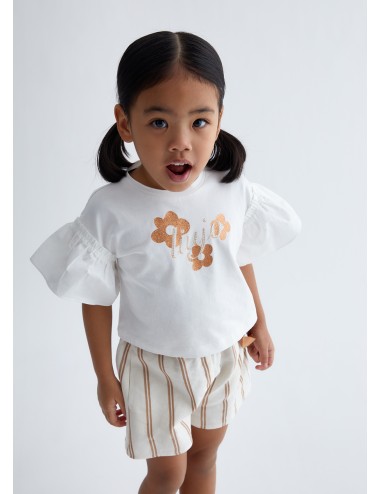 KA3115 T SHIRT LIU JO CON LOGO MAGLIA MAGLIETTA BAMBINA KIDS GIROCOLLO