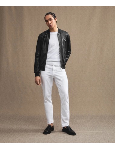 FANS LEATHER ACC PEUTEREY UOMO BOMBER VERA PELLE GIACCA GIUBBINO GIUBBOTTO BLU