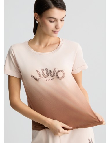 TA5267 T SHIRT DONNA LIU JO MANICA CORTA CON LOGO GIROCOLLO MAGLIETTA WOMAN