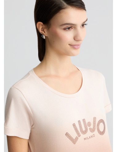 TA5267 T SHIRT DONNA LIU JO MANICA CORTA CON LOGO GIROCOLLO MAGLIETTA WOMAN