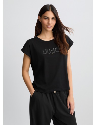 TA5181 W9415 T SHIRT DONNA LIU JO MAGLIA MAGLIETTA MANICA CORTA WOMAN CON LOGO