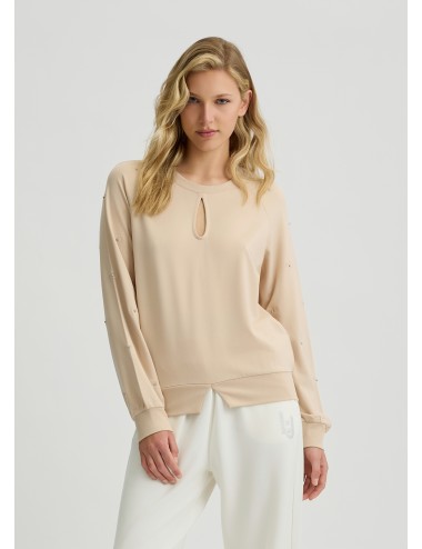 TA5189 41209 FELPA DONNA LIU JO MAGLIA CHIUSA GIROCOLLO SHIRT WOMAN NEW