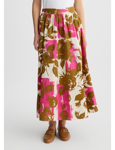 WA5173 Z9808 GONNA MIDI LIU JO GONNELLONE POPELINE COTONE FLOREALE SKIRT WOMAN