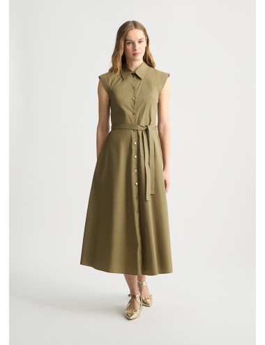 WA5357 X0680 ABITO CHEMISIER POPELINE DI COTONE LIU JO DONNA VESTITO LUNGO WOMAN