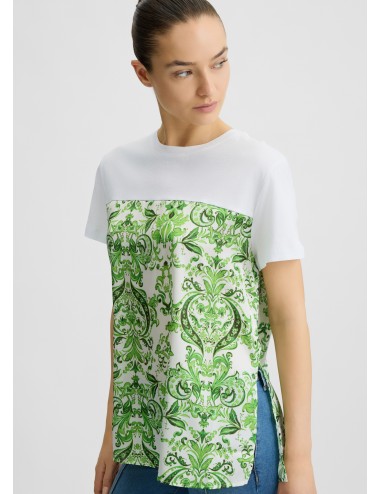 WA5155 M9538 T SHIRT DONNA LIU JO CON STAMPA MAGLIA MAGLIETTA COLORE BIANCO