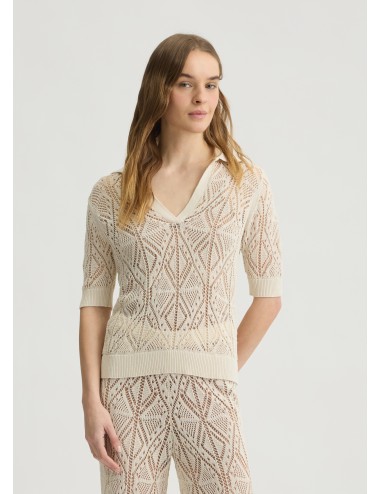 WA5215 20304 MAGLIA E CANOTTA LIU JO DONNA MAGLIETTA POLO TRAFORATA WOMAN