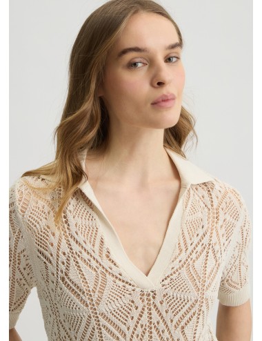 WA5215 20304 MAGLIA E CANOTTA LIU JO DONNA MAGLIETTA POLO TRAFORATA WOMAN