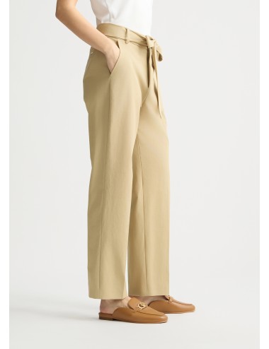 WA5266 PANTALONE DONNA LIU JO PANTALONI CHINO CON CINTURA COLORE BEIGE WOMAN