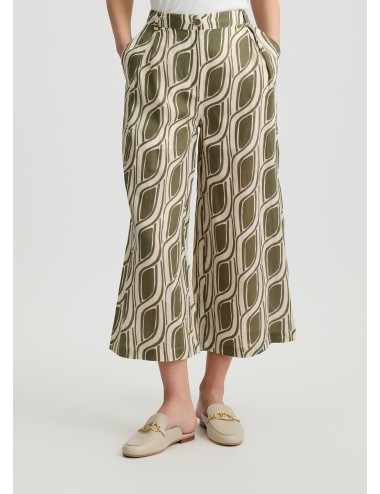 WA5484 PANTALONE DONNA LIU JO PANTALONI STAMPA GEOMETRICA A PALAZZO WOMAN