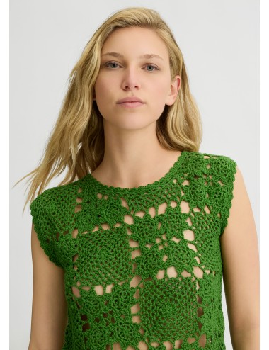 WA5209 80135 MAGLIA LIU JO TOP IN CROCHET DONNA MAGLIETTA SOTTOGIACCA SHIRT