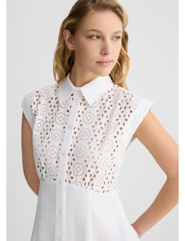 WA5402 11111 ABITO DONNA LIU JO VESTITO PIZZO SANGALLO CHEMISIER ABITINO WOMAN