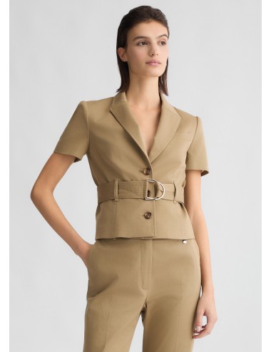 CA5286 GIACCA CORTA LIU JO DONNA GIACCHINO CON CINTURA COLOR BEIGE JACKET WOMAN