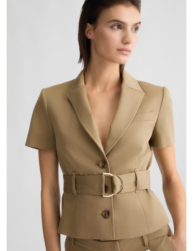 CA5286 GIACCA CORTA LIU JO DONNA GIACCHINO CON CINTURA COLOR BEIGE JACKET WOMAN