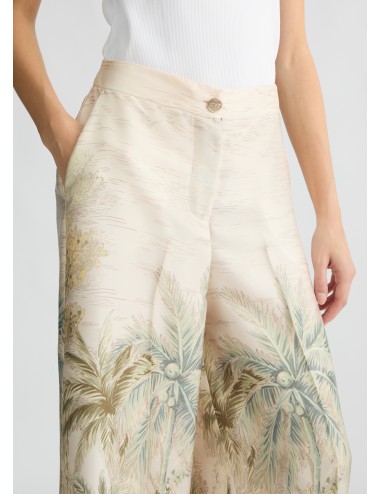 CA5353 M9265 PANTALONE DONNA LIU JO PANTALONI A PALAZZO IN TWILL CON STAMPA