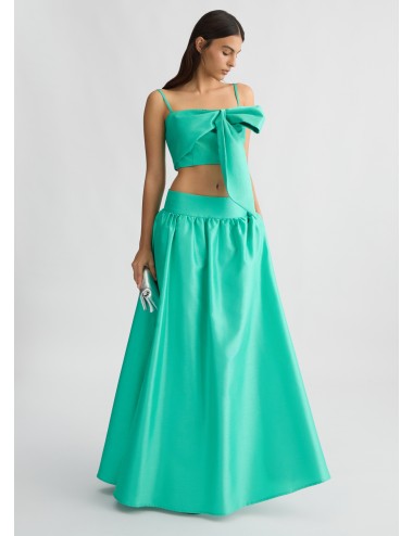 CA5315 GONNA DONNA LUNGA LIU JO GONNELLONE ELEGANTE LUNGO IN SHANTUNG WOMAN