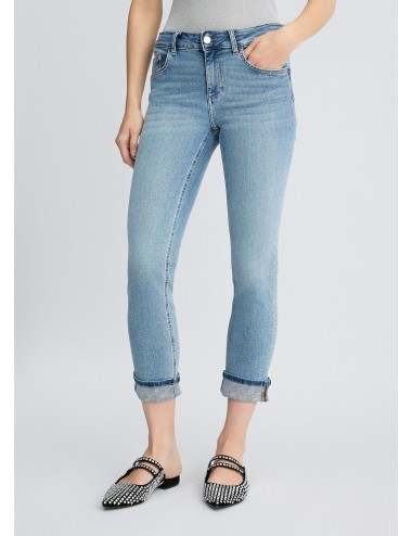 UA5006 78757 JEANS DONNA LIU JO PANTALONI DENIM CON RISVOLTO PANTALONE DONNA