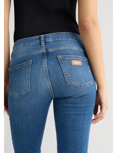 UA5022 JEANS DONNA LIU JO PANTALONI DENIM SCURO PANTALONE BOOTCUT TROMBETTA NEW