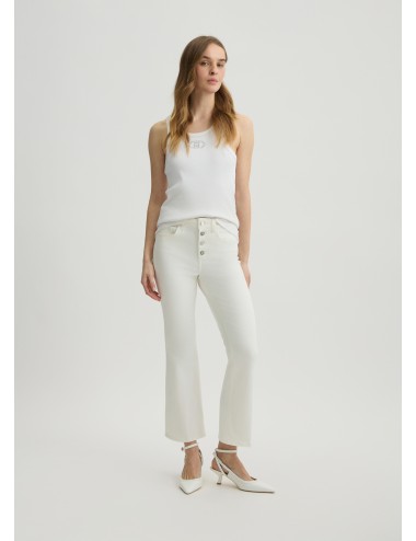 UA5040 10701 JEANS DONNA LIU JO BOOTCUT PANTALONI DENIM PANTALONE VITA ALTA NERO