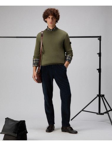 EXMOOR 07 690 MAGLIA UOMO GIROCOLLO PEUTEREY MAGLIONE IN LANA E COTONE SHIRT