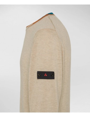 MARLON 04 852 MAGLIA PEUTEREY CON DETTAGLI COLORATI MAGLIONE GIROCOLLO LOGO MAN