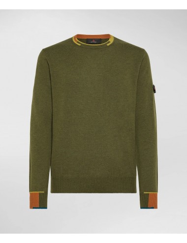 MARLON 04 690 MAGLIA PEUTEREY CON DETTAGLI COLORATI MAGLIONE GIROCOLLO LOGO MAN