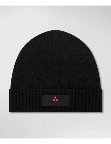 SILLI 05 NERO CAPPELLO MISTO CASHMERE PEUTEREY BERRETTO CUFFIA LOGO UOMO DONNA
