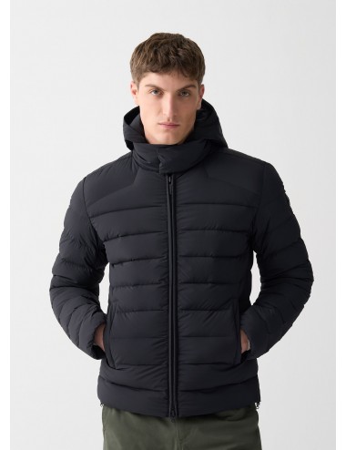 1265 99 GIUBBINO COLMAR UOMO PIUMINO GIUBBOTTO GIACCA CON CAPPUCCIO MAN NERO