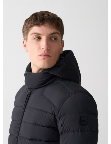 1265 99 GIUBBINO COLMAR UOMO PIUMINO GIUBBOTTO GIACCA CON CAPPUCCIO MAN NERO