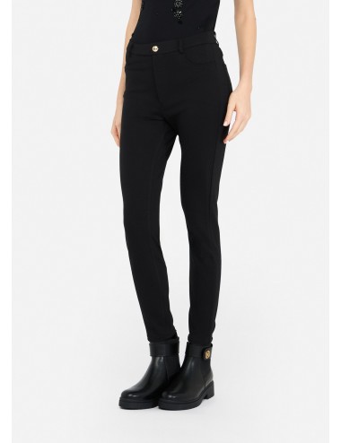TF5129 PANTALONE DONNA LIU JO BETTER PANTALONI STRETTI DONNA SLIM COLORE NERO
