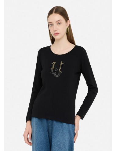TF5169 M9910 T SHIRT DONNA LIU JO BETTER MANICA LUNGA MAGLIETTA COTONE MAGLIA